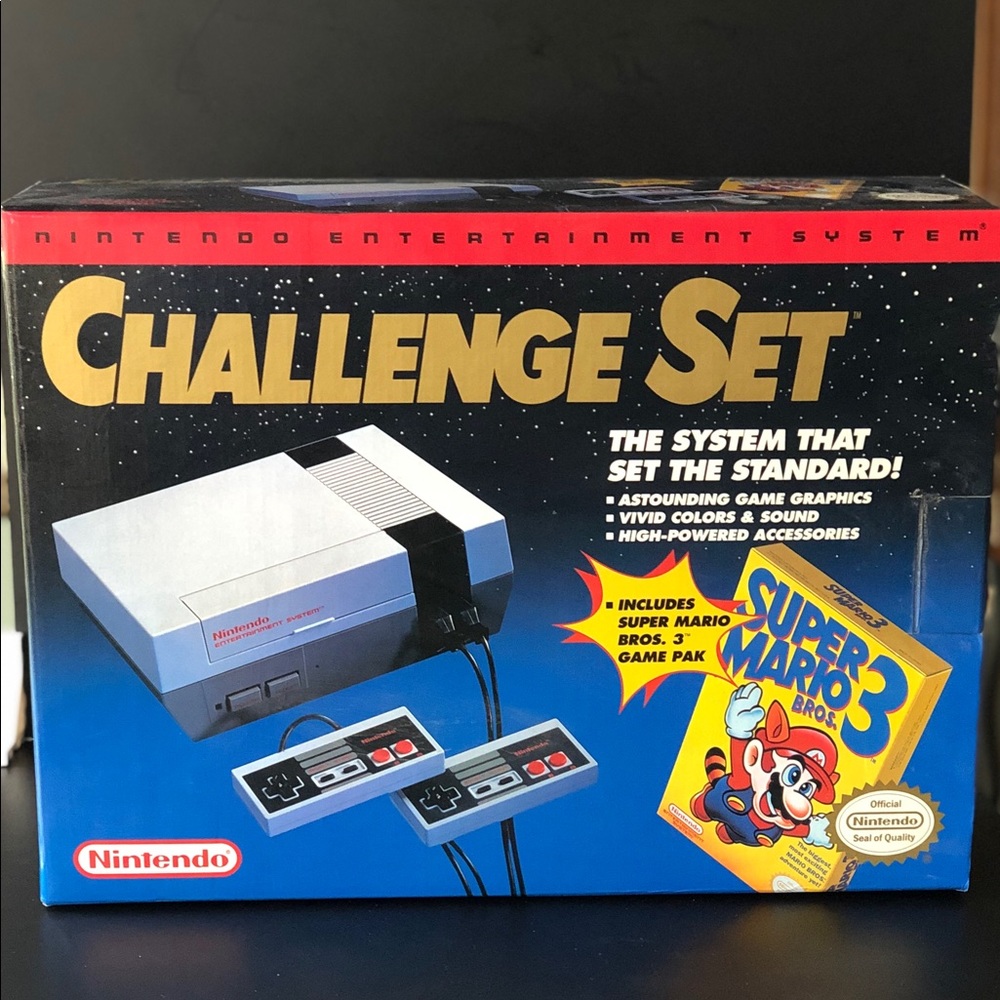 Nintendo Entertainment System- Challenge Set. Box Only with Styrofoam- 1992